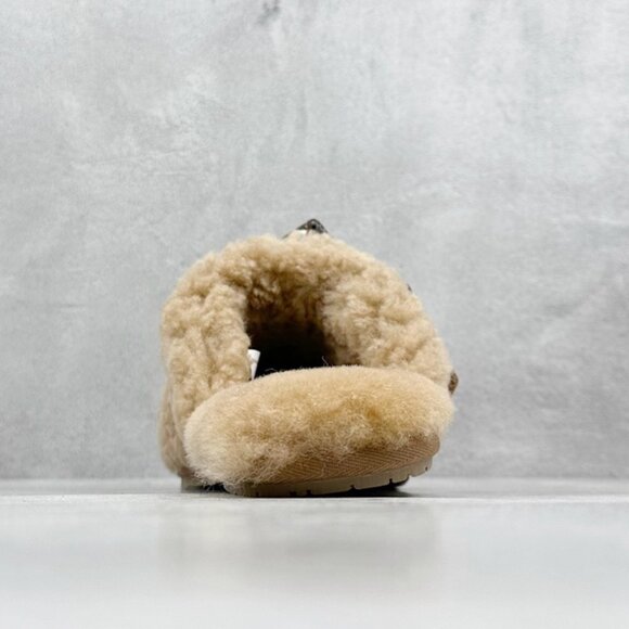 UGG Brown Bow Plush Slippers - Picture 6 of 9